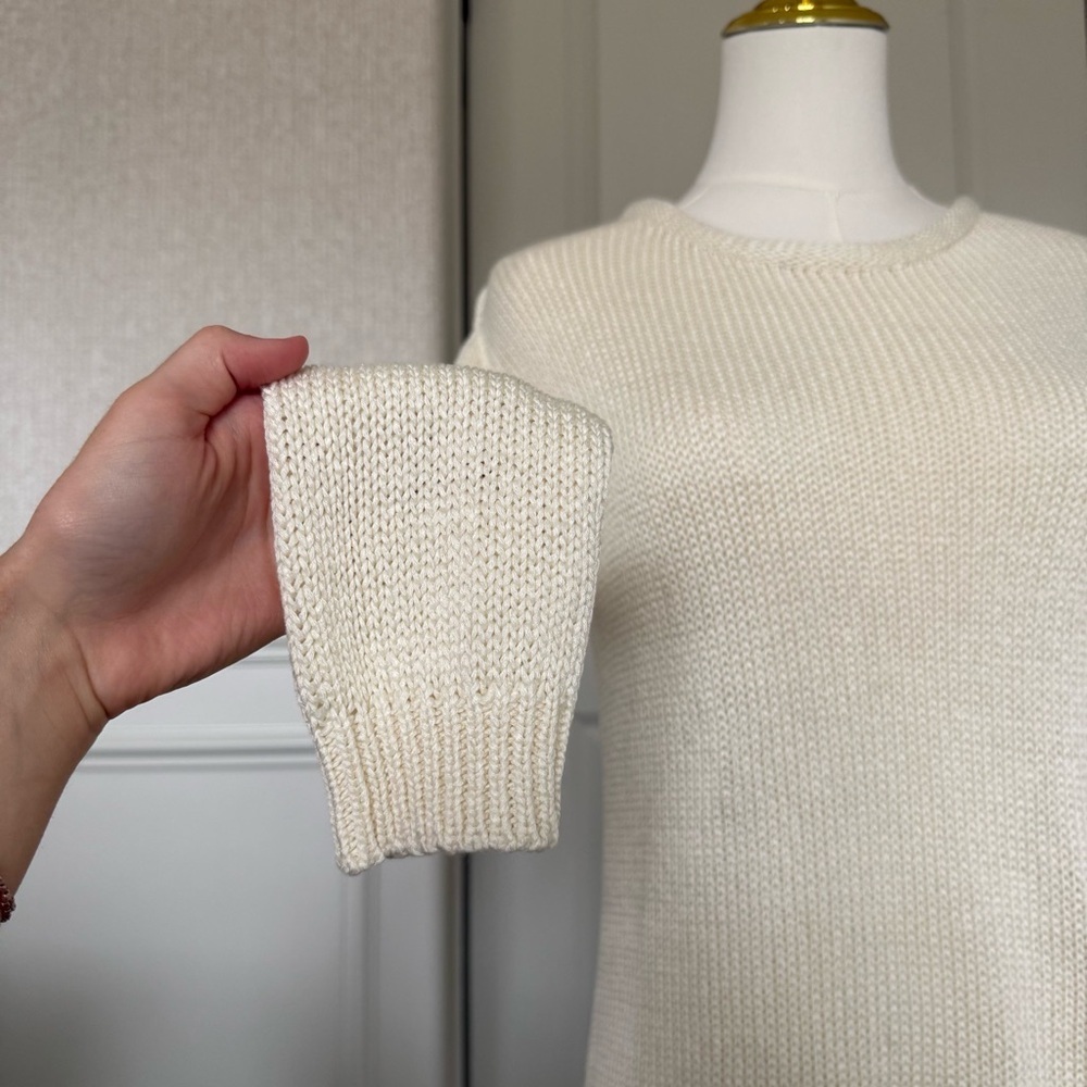 H&M Elegant Cream Women's Crew Neck Sweater XS - Picture 3 of 8
